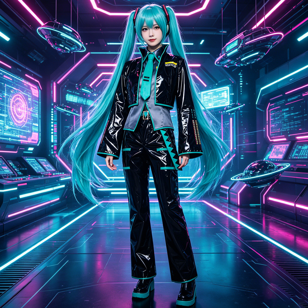 Anime Cosplay Outfits Male - Vocaloid Male Miku Cosplay Costume Genderbend