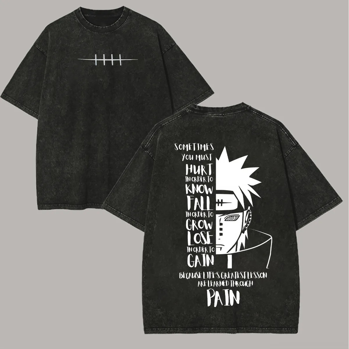 Anime Cosplay Quotes - Pain T Shirt Naruto Men Acid