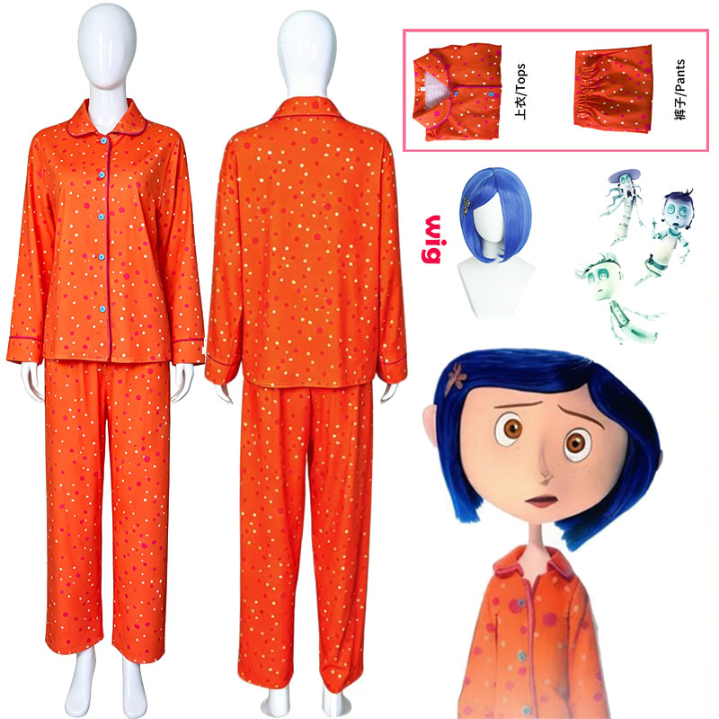 Movie Coraline Cosplay Pajamas - Costume Anime Cosplay 评论和价格