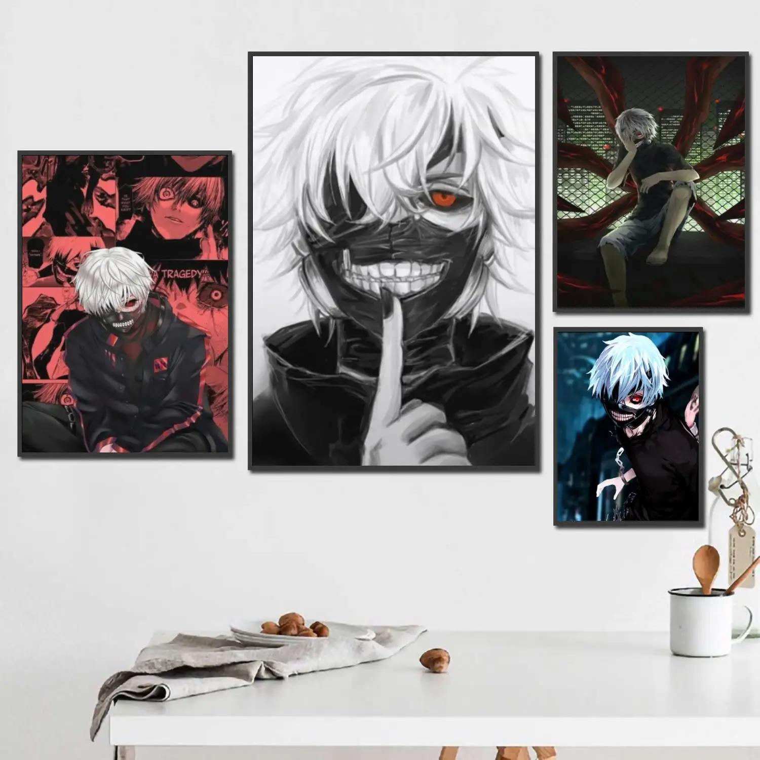 Ken Kaneki Cartoon Canvas Post - Tokyo Ghoul Mask 评论和价格