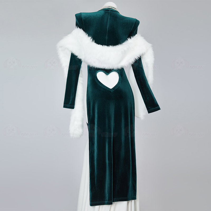 Sexy Velet Furry Cape Dress Wi - Anime Cosplay One Punch Man 评论和价格