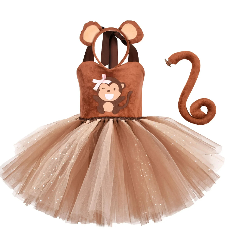 Brown Monkey Tutu Dress for Ba - Anime Cosplay Simple 评论和价格