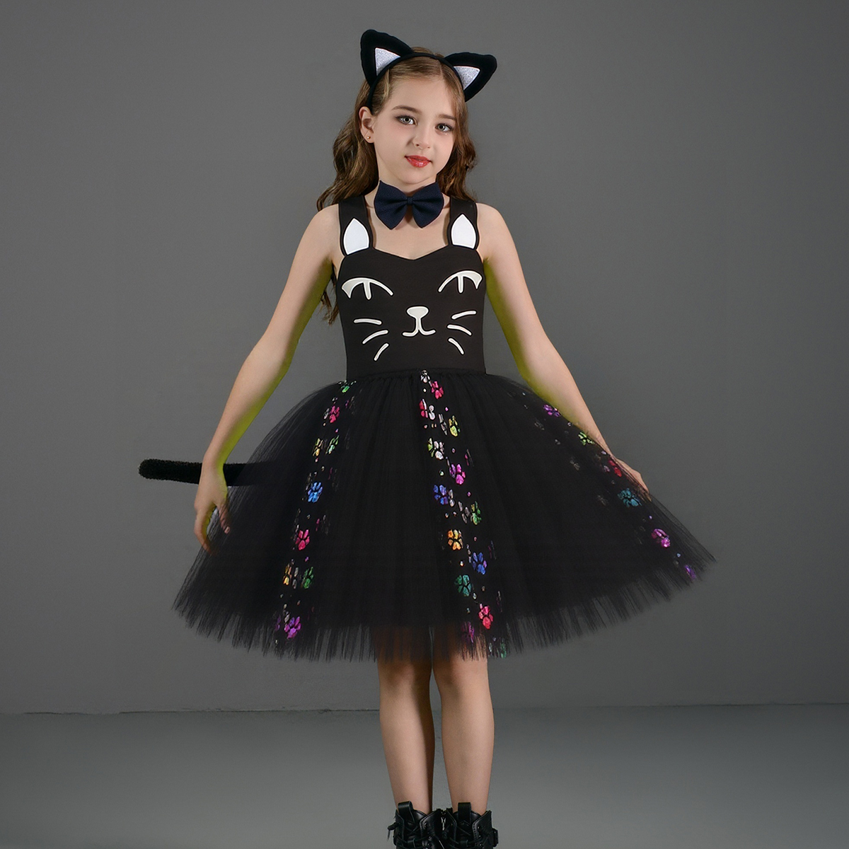 Pink Black Cat Tutu Dress for  - Anime Cosplay Simple 评论和价格