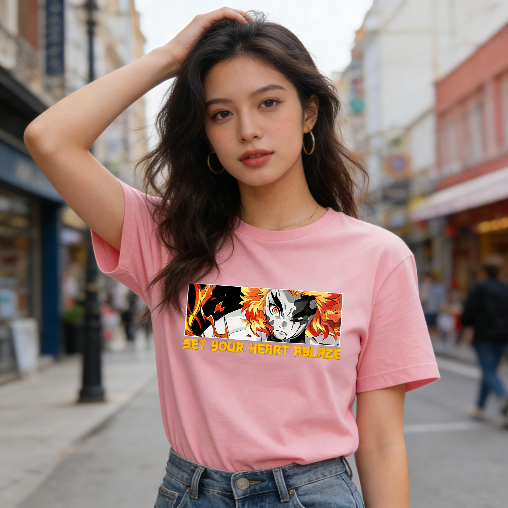 Men's Demon Slayer Rengoku T-S - Anime Cosplay Quotes 评论和价格