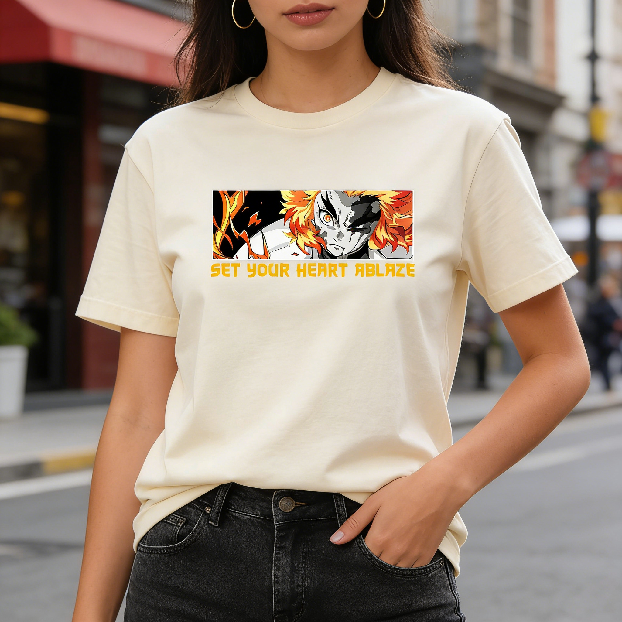 Men's Demon Slayer Rengoku T-S - Anime Cosplay Quotes 评论和价格