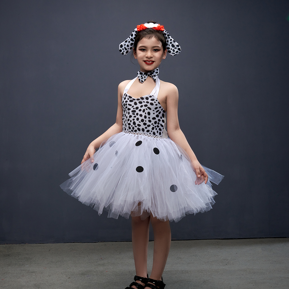 Girls Dalmatian Halloween Cost - Anime Cosplay Simple 评论和价格